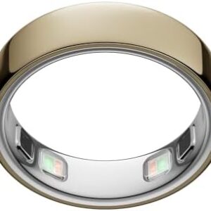 Oura Ring 5 - Gold - Size 8 - World’s Smallest Smart Ring - Sleep, Activity, Women’s Health, AI Advisor, 1 Week of Battery Life, Size Before You Buy, Android & iOS Compatible : Electronics